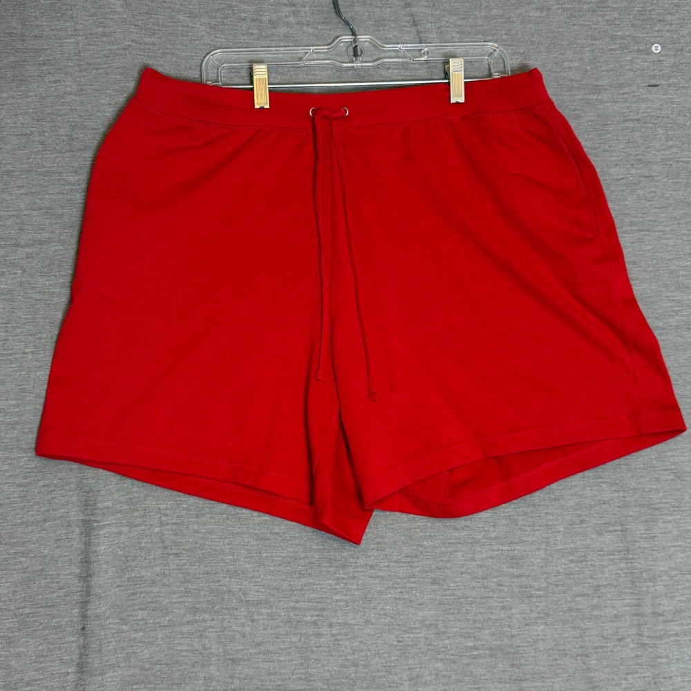 Cato Woman Red Athletic Shorts Drawstring Pockets Size 18 20W
